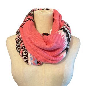 New York & Company Pink Knit Infinity Scarf